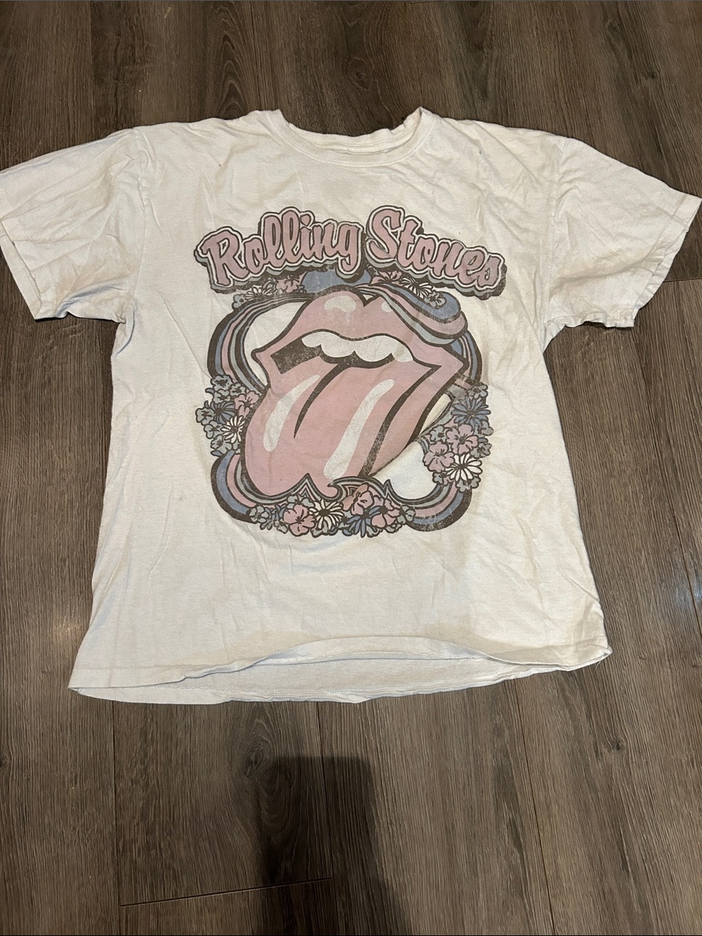 Rolling Stones Off White Womens Graphic Tee